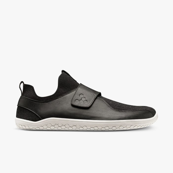 Vivobarefoot Primus Knit EZ - Miesten Vapaa-Ajankengät Mustat - GRZ695817